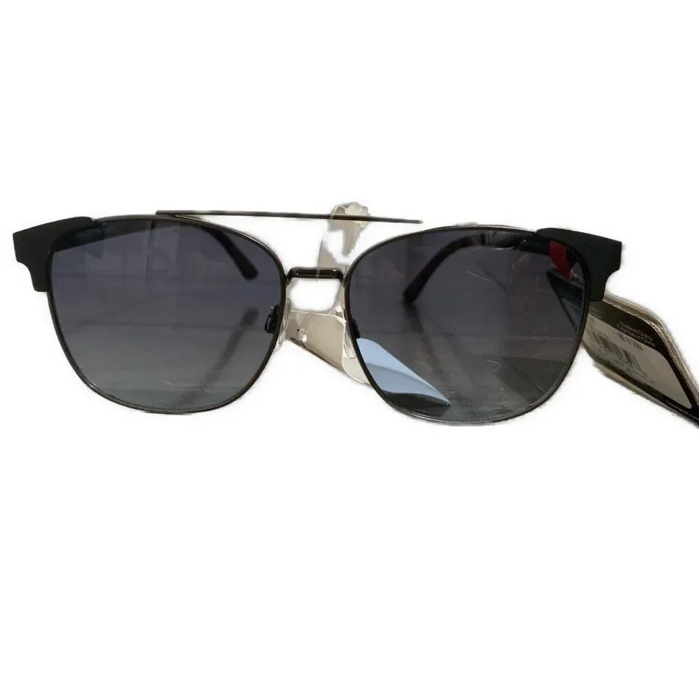 Foster grant mens new black frame blue lens aviator sunglasses